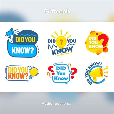 Premium Vector Set Of Did You Know Badges Set With Megaphone Light