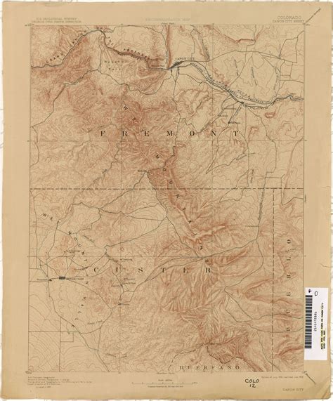 Historical Topographic map of Canon City, Co, 1889. Old Maps, Topographic Map, Canon, Strange ...