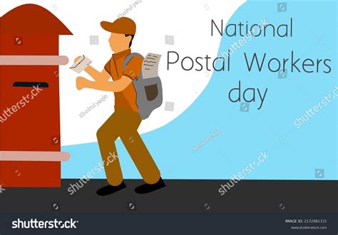 National Postal Worker Day Logo Banner Stock Vector Royalty Free