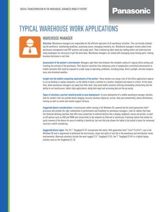 Panasonic Mobility Digital Transformation In The Warehouse 2016 PDF