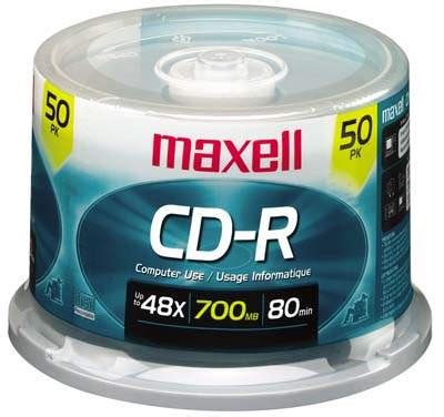 Maxell CD-R 50-pack - Blank CD-R Media - Blank Media (Tape, Optical ...