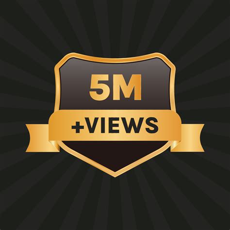 views celebration background design banner 5 million views or 5m views ...