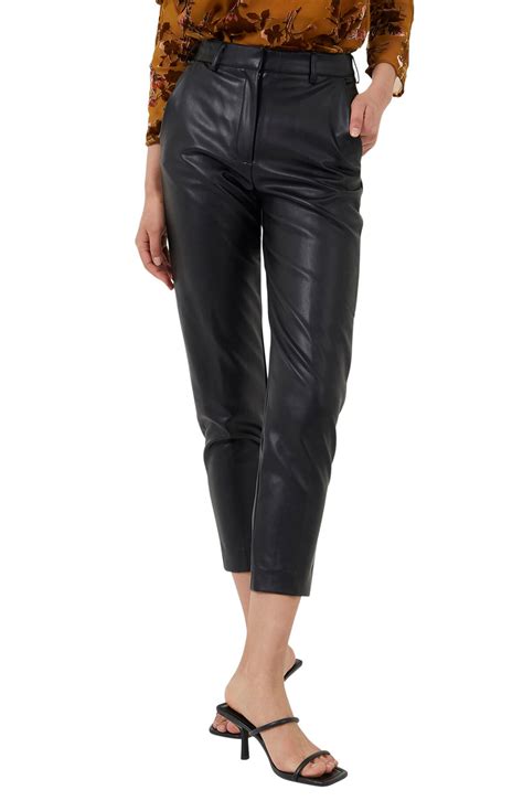 Crolenda Faux Leather Crop Pants Editorialist