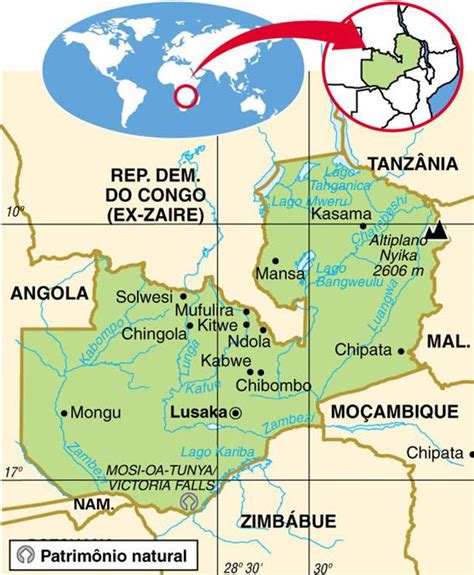 Zâmbia Aspectos Geográficos e Socioeconômicos do Zâmbia