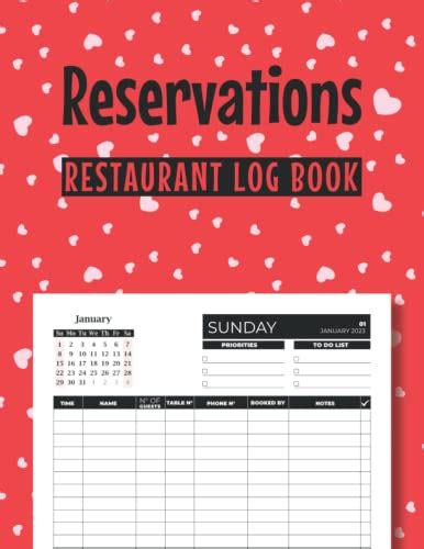 Restaurant Reservation Book 2023 Reservation Book For Restaurant