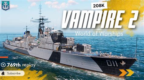 Vampire World Of Warships Amazing Destroyer Youtube