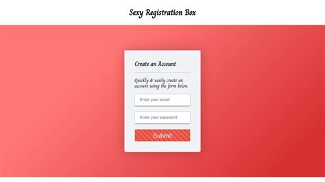 Sexy Registration Form