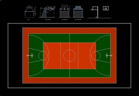 Descubrir 31 Imagen Cancha Basquetbol Autocad Abzlocal Mx