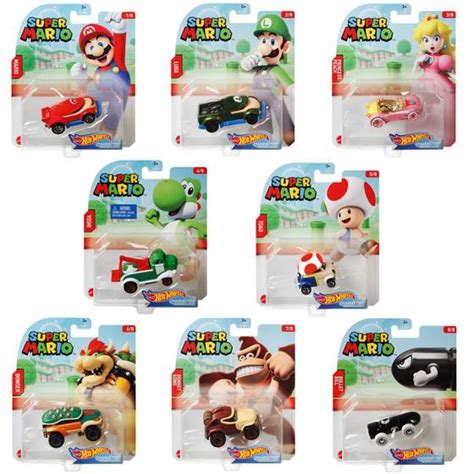 Cole O Completa Miniaturas Super Mario Character Cars Hot Wheels Carrinho De