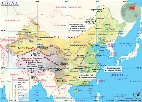 China Map China Physical Map Of Relief Orangesmile