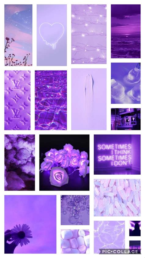 Boujee Purple Aesthetic Wall Collage Kit Neon Purple Wall Etsy Artofit