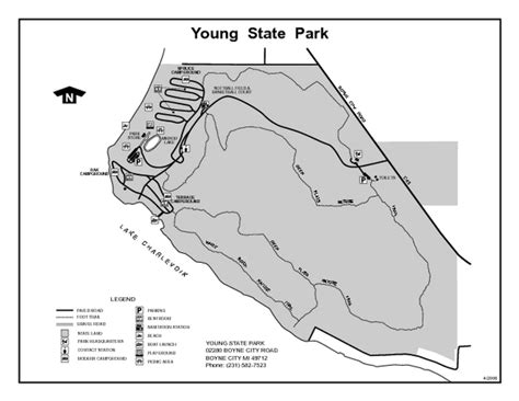 Young State Park Michigan Site Map - Young State Park MI • mappery