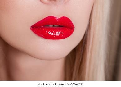 Sexy Lips Beauty Red Lip Makeup Stock Photo Shutterstock