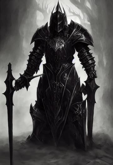 Premium Photo Armored Dark Knight Evil Dark Knight Dark Fantasy Art