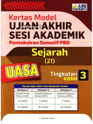 Kertas Model Ujian Akhir Sesi Akademik Sejarah Tingkatan 3 KSSM