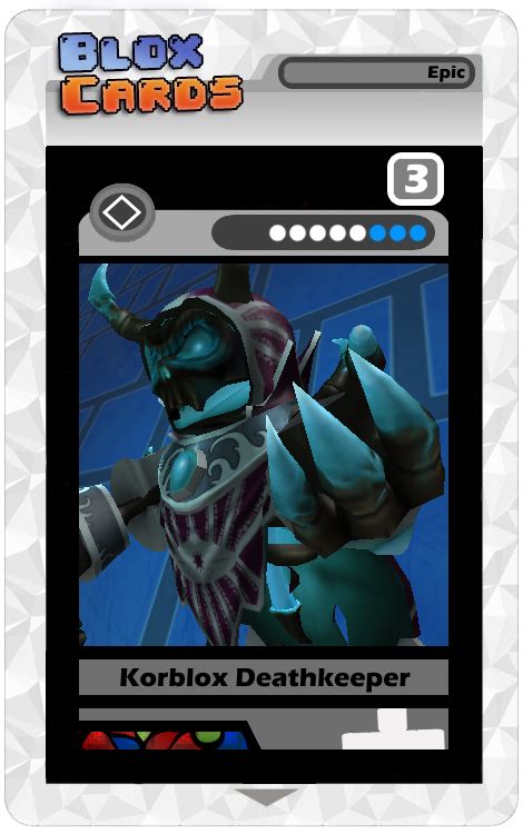 Korblox Deathkeeper Blox Cards Wikia Fandom Powered By Wikia