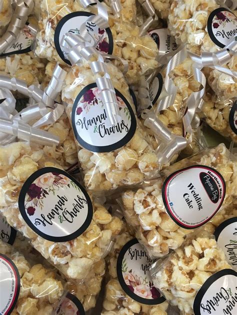 Custom Popcorn Favors Specialty Flavors 12 Bags Popcorn Favors