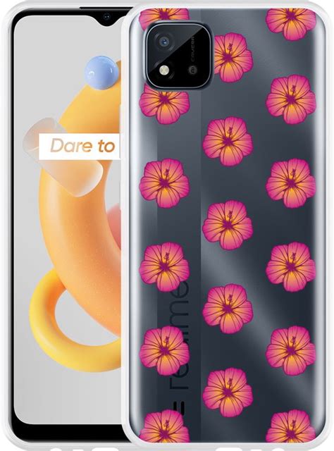 Realme C11 2021 Hoesje Hawaiiaanse Bloemen II Designed By Cazy Bol