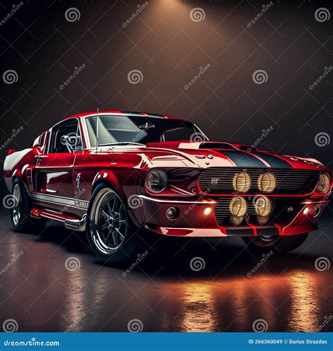 Shelby Gt500 Cr Classic 3d Hyper Realistic Royalty Free Stock Image