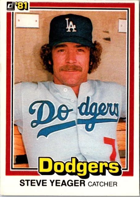 CARTE DE BASEBALL 1981 Donruss Steve Yeager 297 Los Angeles Dodgers