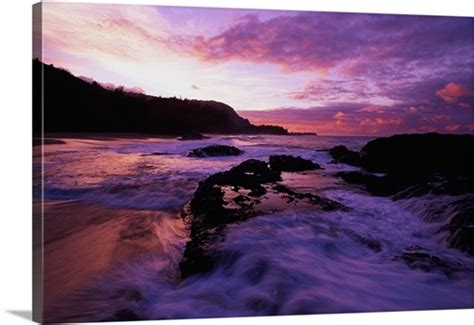 Lumahai Beach at Sunset HI | Great Big Canvas