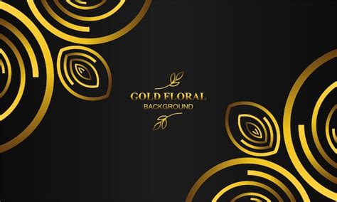 Premium Vector | Elegant gold floral background with floral and leaf ...