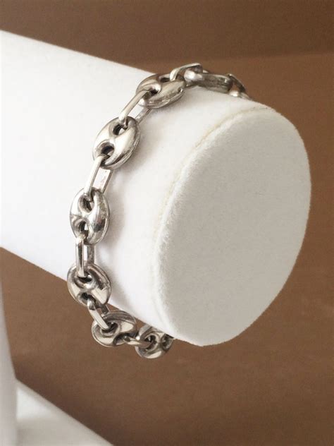 Sterling Silver Chunky Link Bracelet 7 1 4 By CJsJewelryShoppe