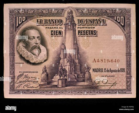 Billete De 100 Pesetas 1928 Anverso Location Banco De EspaÑa