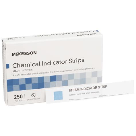 Mckesson Sterilization Chemical Indicator Strips Steam 4 Inch Length