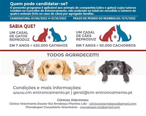 Entroncamento Programa de Apoio à Esterilização de Animais de