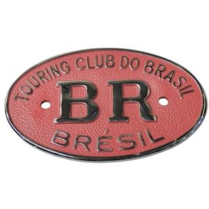 Emblema Br Touring Fusca Kombi Antigos Vermelho CRM Peças e