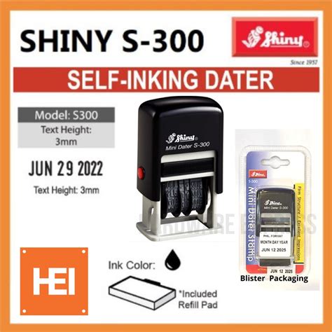 Shiny S Self Inking Mini Dater Stamp Shopee Philippines