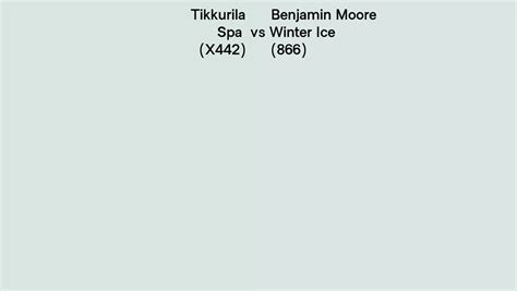 Tikkurila Spa X442 Vs Benjamin Moore Winter Ice 866 Side By Side