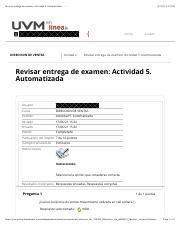 Revisar Entrega De Examen Actividad Automatizada Pdf