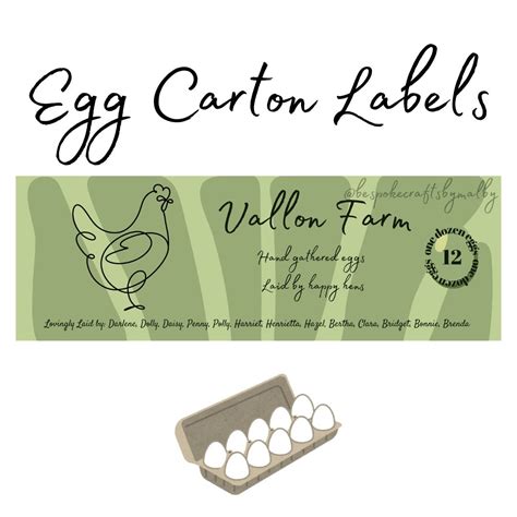 Egg Carton Label Fresh Egg Label Sticky Carton Label 4 Pack Etsy