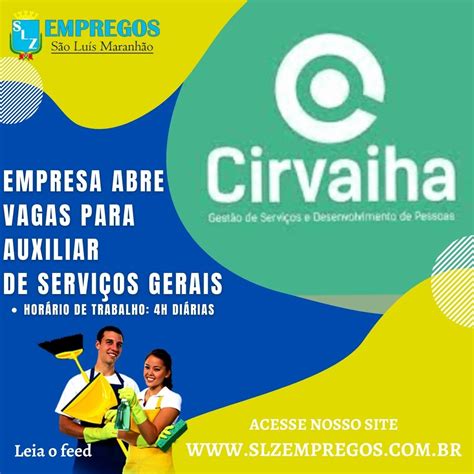 Empresa Abre Vagas Para Auxiliar De Servi Os Gerais Slz Empregos