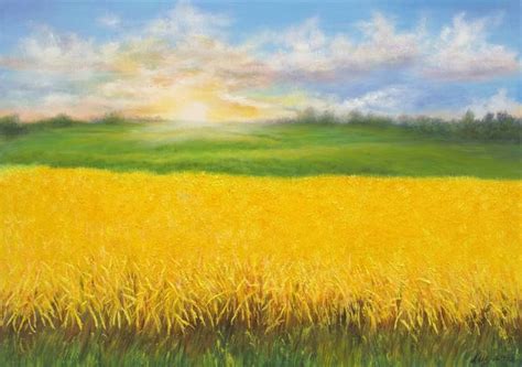 Sunrise Painting by Ludmilla Ukrow | Saatchi Art | Sunrise painting, Original landscape painting ...