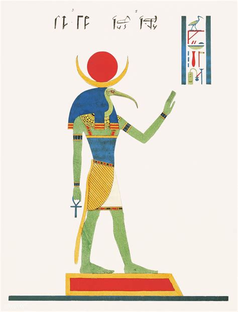 Thoth Illustration From Pantheon Egyptien 1823 1825 By Leon Jean