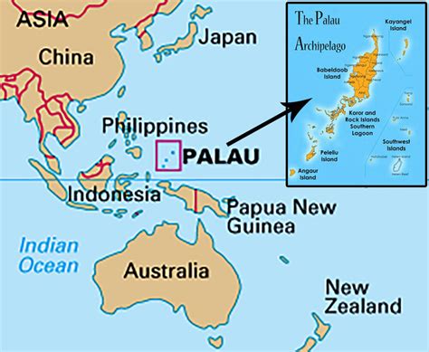 Where Is Palau On The World Map Florida Gulf Map