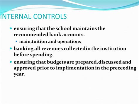 FINANCIAL MANAGEMENT INTERNAL CONTROL PROCEDURES IN SECONDARY SCHOOLS