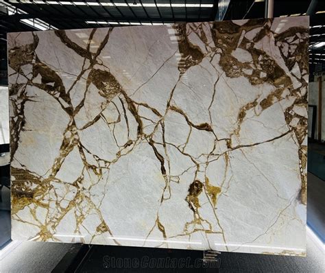 Calacatta Gold Marble Slabs from China - StoneContact.com