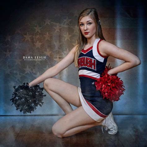 Cheerleader Portrait Cheer Pose Sports Poster Senior Cheer Banner