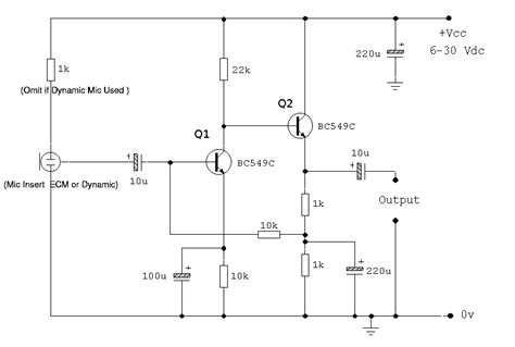 Skema PreAmp Mic Condenser 1 Transistor By Ronica Tutorial Desain Hoby