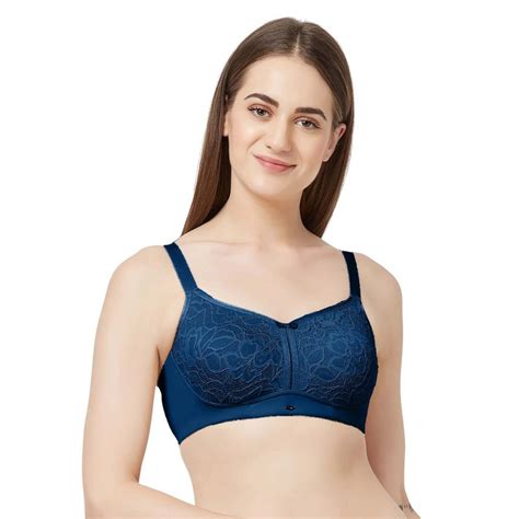 Buy Soie Women Full Coverage Non Padded Non Wired Lace T Shirt Bra Online