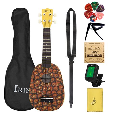 Irin 21 Inch Ukulele Pineapple Fruit Hawaiian Guitar Musical Instrument 4 Strings Basswood