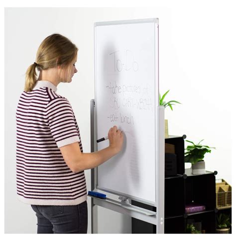 Mobile Dry Erase Board 24 X 36 Inches Double Sided Magnetic Whiteboard Rolling Stand With