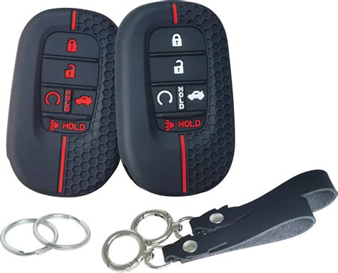 Amazon RUNZUIE 2Pcs 5 Buttons Silicone Smart Key Fob Cover For