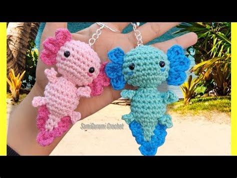 Llavero De Ajolote Amigurumi Axolote Ajolote Tejido A Crochet Mini