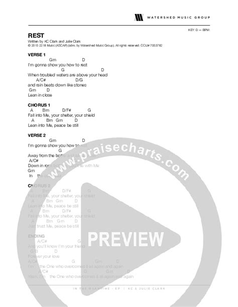 Rest Chords Pdf Kc And Julie Clark Praisecharts Hot Sex Picture