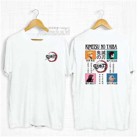 Jual Kaos Anime Kimetsu No Yaiba Tanjiro Nezuko Zenitsu Inosuke Baju